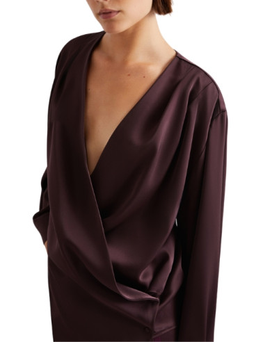 MLLAFA CAMICIA INCROCIATA CON DRAPPEGGIO