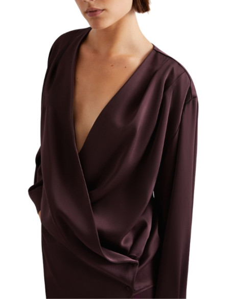 MLLAFA CAMICIA INCROCIATA CON DRAPPEGGIO