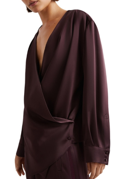 MLLAFA CAMICIA INCROCIATA CON DRAPPEGGIO