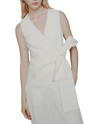MLTLIRICA TOP IN ENVER SATIN CON FIOCCO ART.365