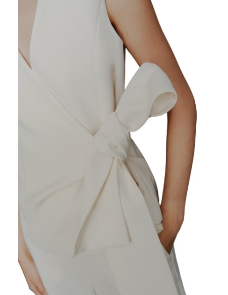 MLTLIRICA TOP IN ENVER SATIN CON FIOCCO ART.365