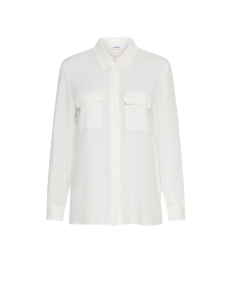MLLFEBE CAMICIA IN SETA CON TASCHE