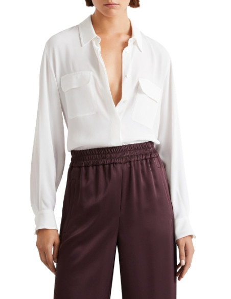 MLLFEBE CAMICIA IN SETA CON TASCHE