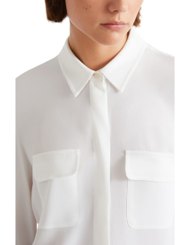 MLLFEBE CAMICIA IN SETA CON TASCHE