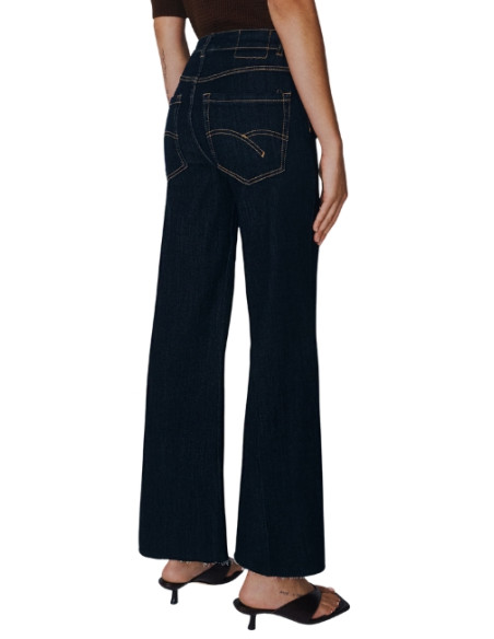 MLSWlCROP PANTALONE IN DENIM A ZAMPA