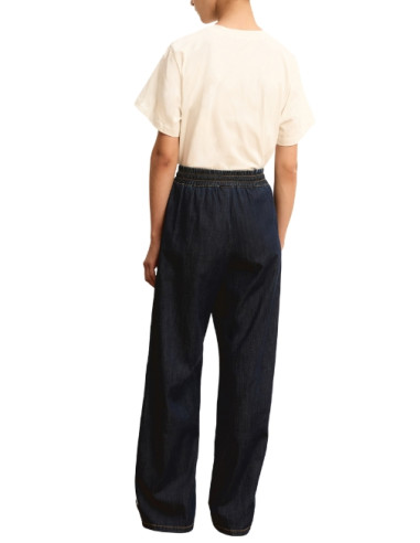 EMMFINGERE PANTALONE IN DENIM LARGO CON COULISSE