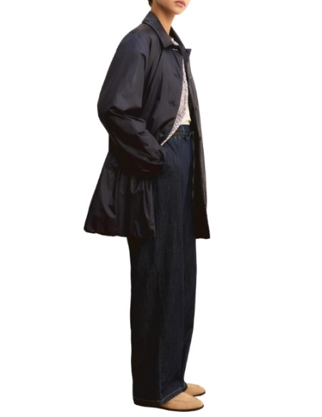 EMMFINGERE PANTALONE IN DENIM LARGO CON COULISSE