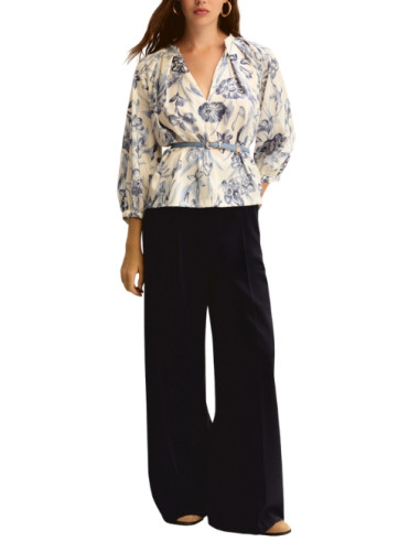 EMMEDEN CAMICIA CHIUSA FANTASIA FIOREBLU