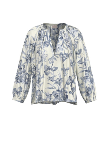 EMMEDEN CAMICIA CHIUSA FANTASIA FIOREBLU