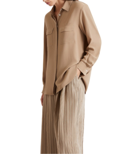 MLLFEBE CAMICIA IN SETA CON TASCHE