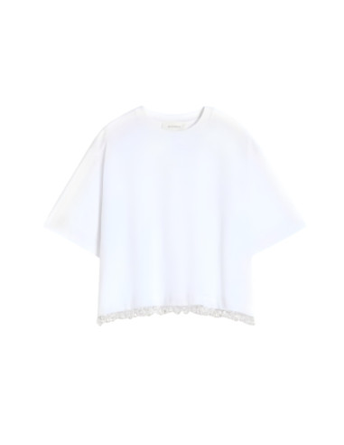 SPXPALMAS T-SHIRT CON GOCCIE DI PERLE