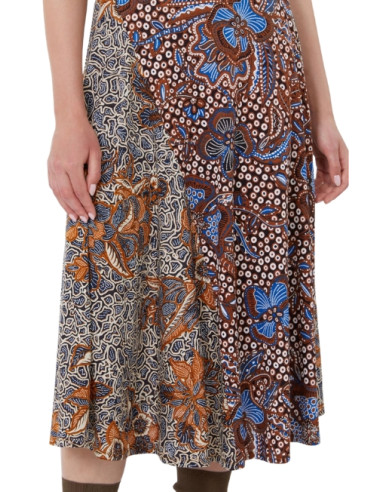 WKDPAUSA ABITO SMANICATO IN JERSEY FANTASIA ETNICA