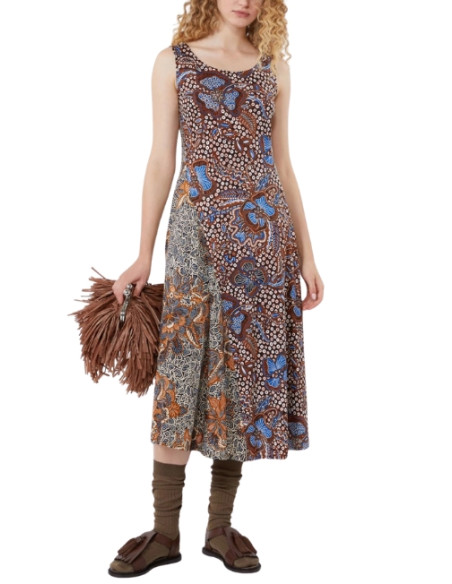 WKDPAUSA ABITO SMANICATO IN JERSEY FANTASIA ETNICA