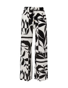 BCHVOTO PANTALONE CON COULISSE IN SETA FANTASIA NERA