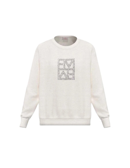 EMMARMONY FELPA RICAMO MONOGRAMMA