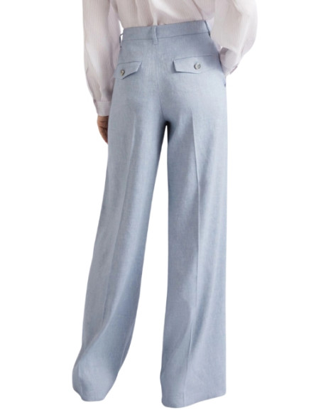 MLLODINO PANTALONE PALAZZO IN LINO