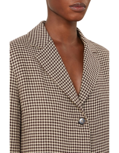 SMMGITA GIACCA MICRO VICHY MARRONE
