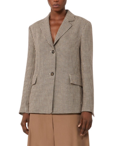 SMMGITA GIACCA MICRO VICHY MARRONE