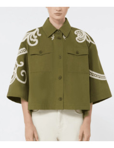 WKDCOMO GIACCA CON RICAMO CROCHET BEIGE 2