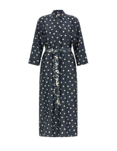 SMMLEVA ABITO CHEMISIER LUNGO A POIS