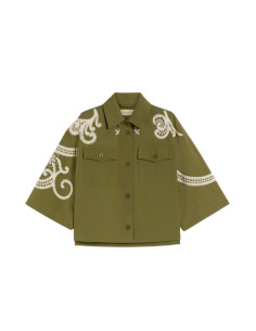 WKDCOMO GIACCA CON RICAMO CROCHET BEIGE