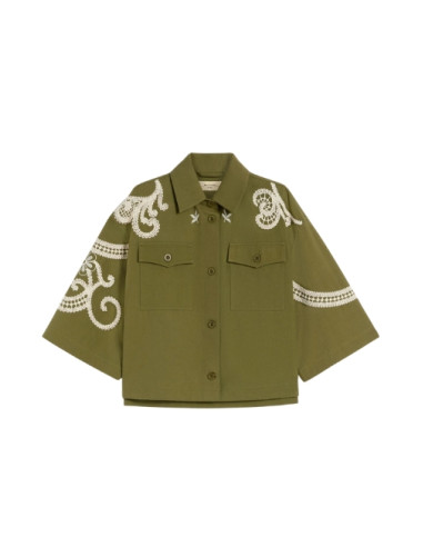 WKDCOMO GIACCA CON RICAMO CROCHET BEIGE