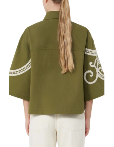 WKDCOMO GIACCA CON RICAMO CROCHET BEIGE