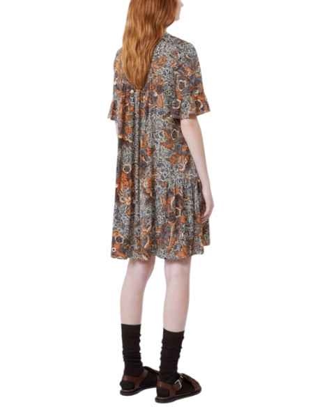 WKDFUOCO ABITO IN JERSEY CORTO CON 1/2 MANICA FANTASIA ETNICA
