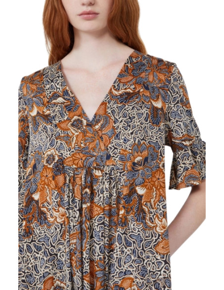 WKDFUOCO ABITO IN JERSEY CORTO CON 1/2 MANICA FANTASIA ETNICA