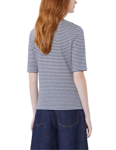 WKDOPZIONE BLUSA A V IN FILATO DI PURO LINO