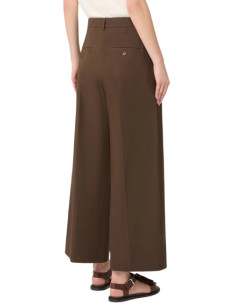 WKDBELLICO PANTALONE LARGO IN COTONE CON PINCES 2