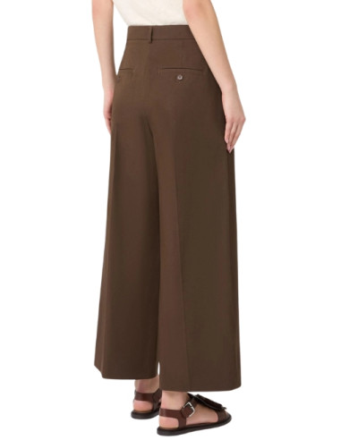 WKDBELLICO PANTALONE LARGO IN COTONE CON PINCES