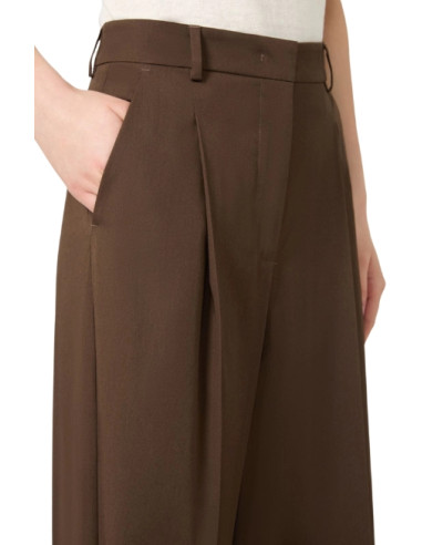 WKDBELLICO PANTALONE LARGO IN COTONE CON PINCES