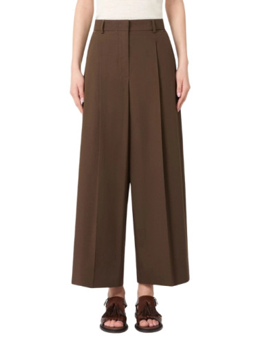 WKDBELLICO PANTALONE LARGO IN COTONE CON PINCES