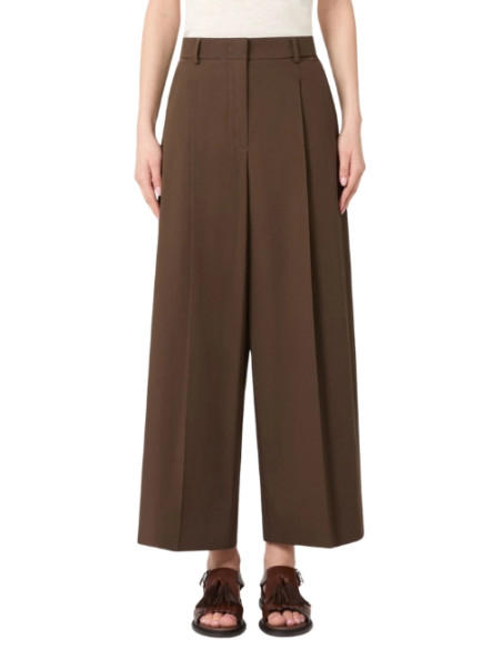 WKDBELLICO PANTALONE LARGO IN COTONE CON PINCES