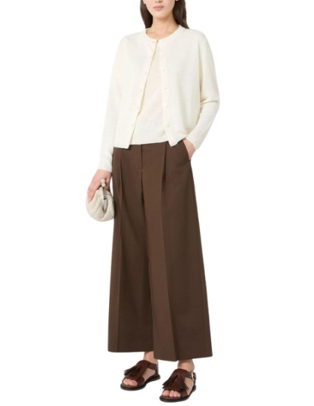 WKDBELLICO PANTALONE LARGO IN COTONE CON PINCES