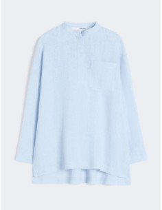 SMMCANTICO CAMICIA IN LINO A POLO