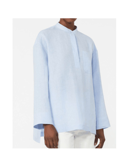 SMMCANTICO CAMICIA IN LINO A POLO