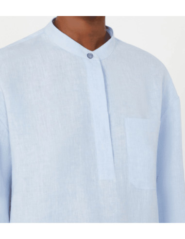 SMMCANTICO CAMICIA IN LINO A POLO