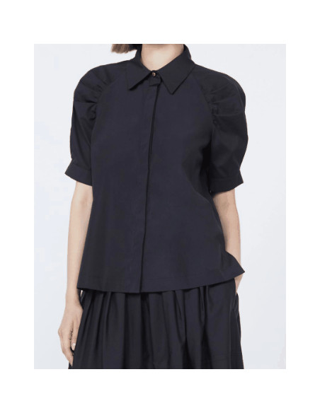 MSTAMORE CAMICIA IN POPELINE 1/2 MANICHE A PALLONCINO