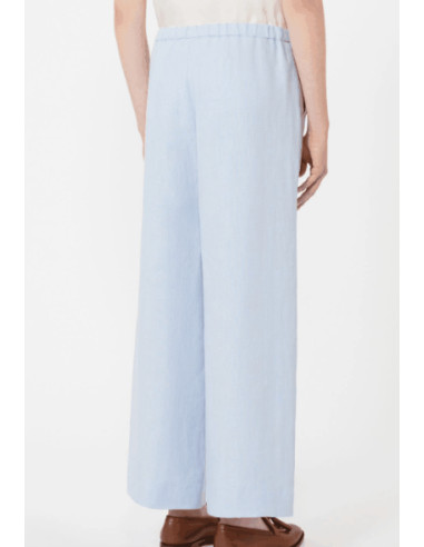 SMMAMEDEA PANTALONE IN LINO CELESTECON ELASTICO