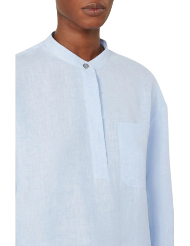 SMMCANTICO CAMICIA IN LINO A POLO