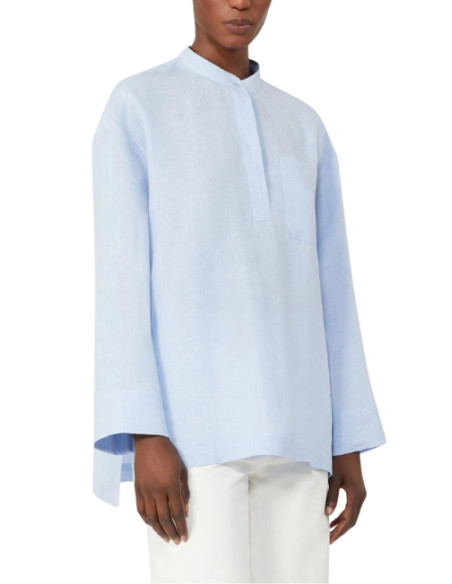 SMMCANTICO CAMICIA IN LINO A POLO