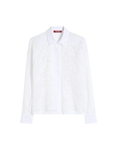 MSTCALI CAMICIA IN LINO CON RICAMO AD INTARSIO