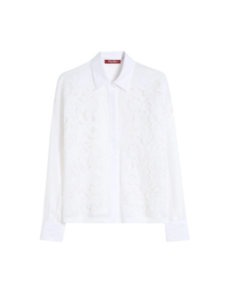 MSTCALI CAMICIA IN LINO CON RICAMO AD INTARSIO