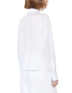 MSTCALI CAMICIA IN LINO CON RICAMO AD INTARSIO 2