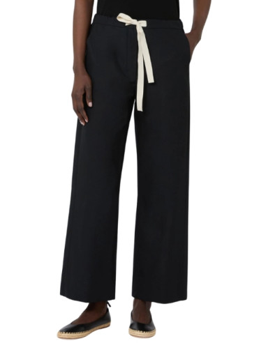 SMMARGENTO PANTALONE CON COULISSE IN POPELINE