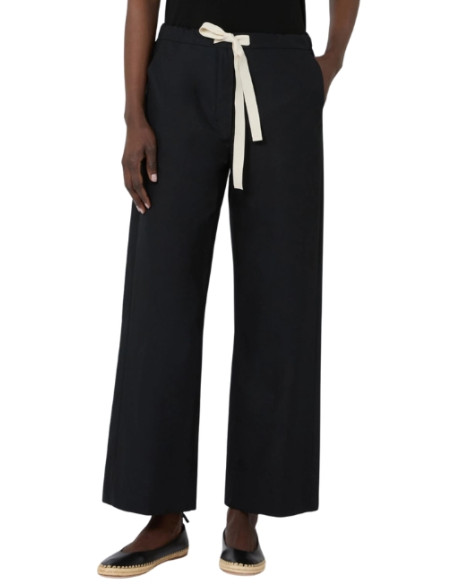 SMMARGENTO PANTALONE CON COULISSE IN POPELINE