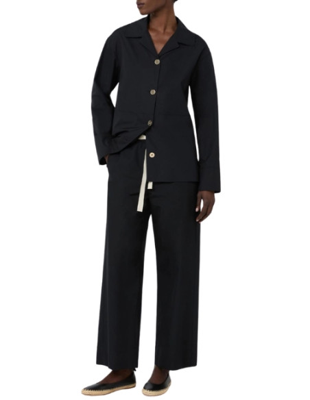 SMMARGENTO PANTALONE CON COULISSE IN POPELINE