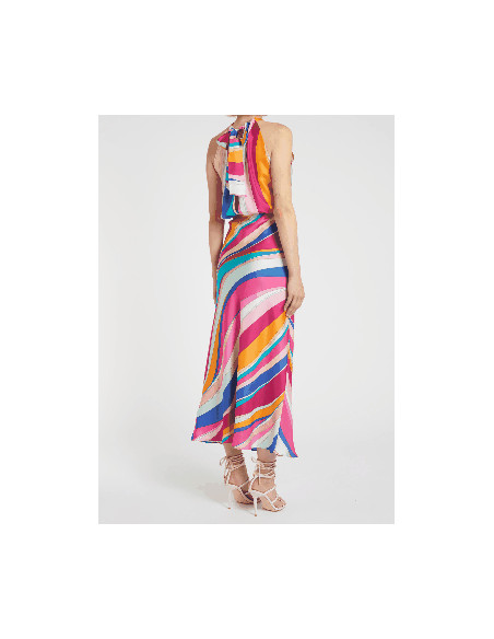 MLLQUIETE ABITO IN SETA MULTICOLOR